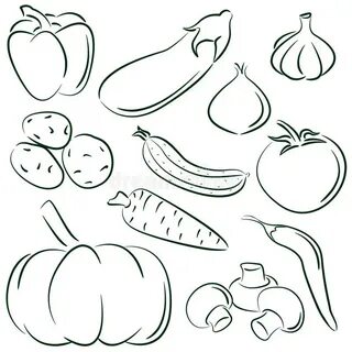 Трафарет овощи для вырезания из бумаги