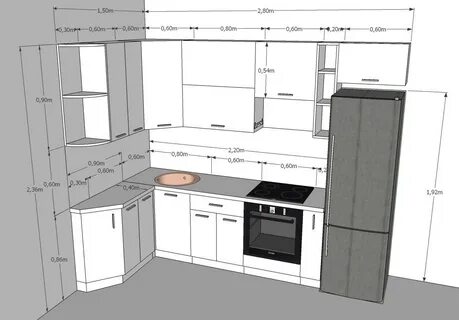 Стандартная высота верхних кухонных шкафов
