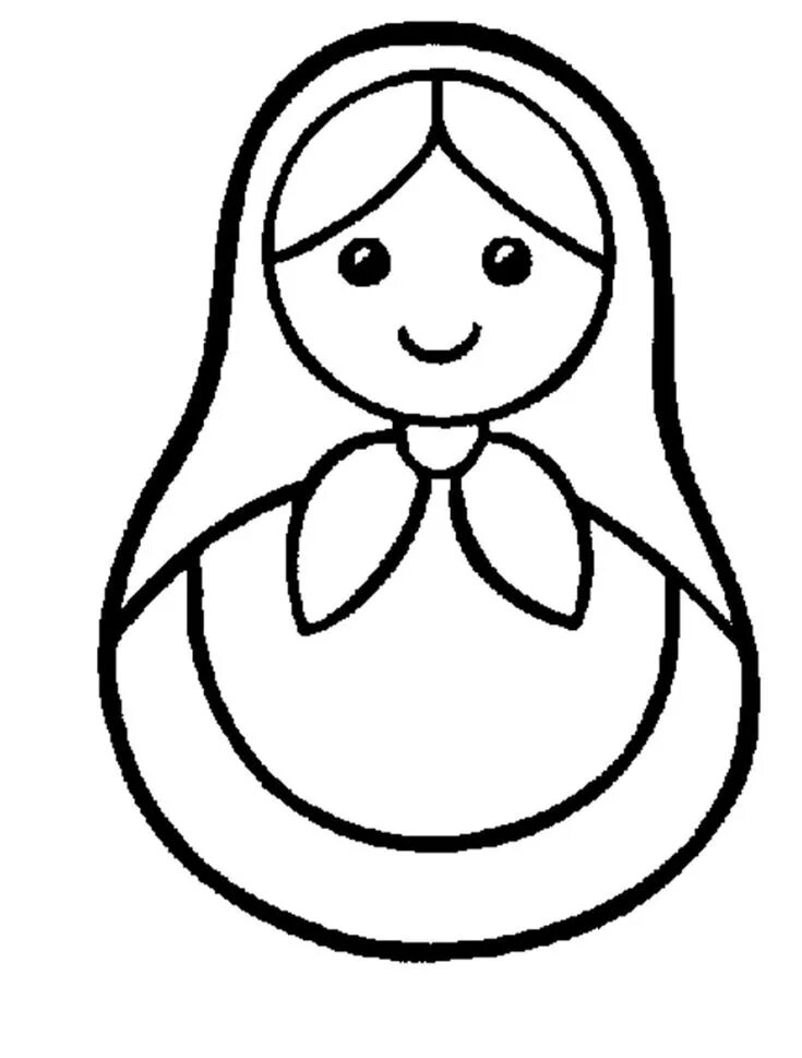 Раскраски для детей матрешка распечатать бесплатно Pin on Bordado Nesting dolls drawing, Rock painting designs, Matryoshka doll