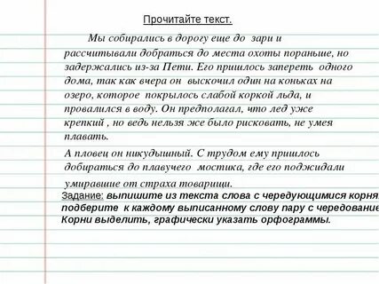Правильное предложение корень