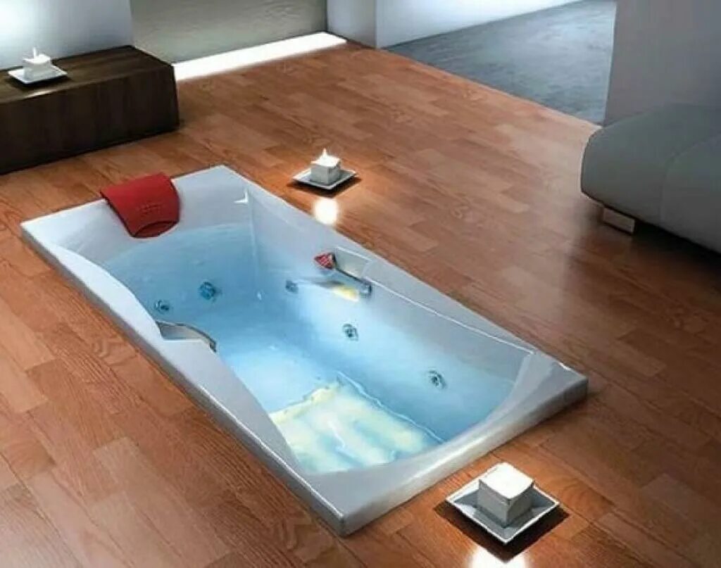 Ванная обложенная плиткой. Наливные полы 3д. Ванна в полу своими руками. Гидроизоляция санузла. Стяжка пола в ванной под плитку.