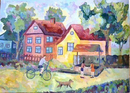 Рисунок пейзаж школа