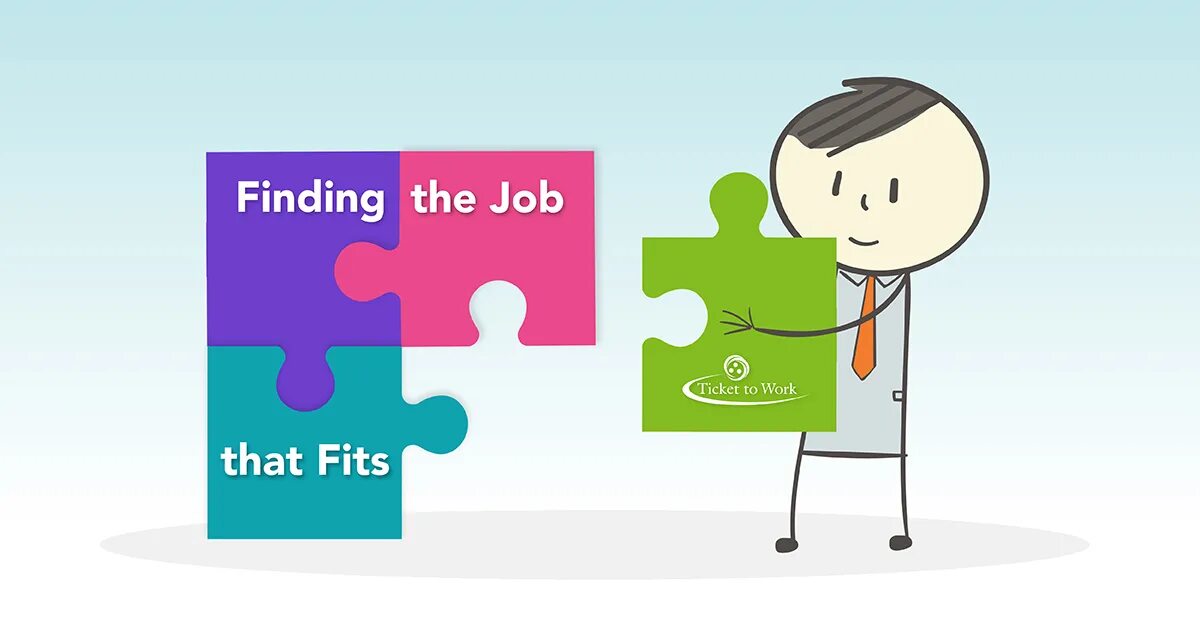 The right job. Finding a job. The right job for you. Fit right. Right fit