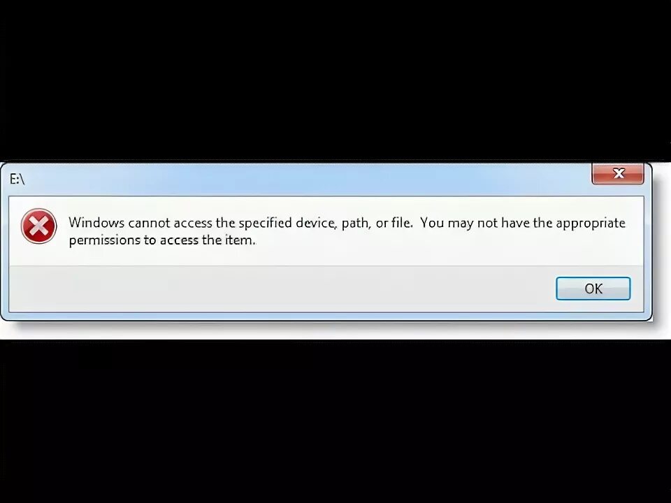 Windows cannot access. Windows cannot access