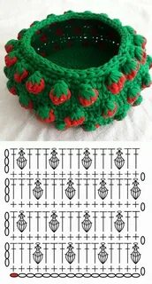Корзина из пряжи крючком схема