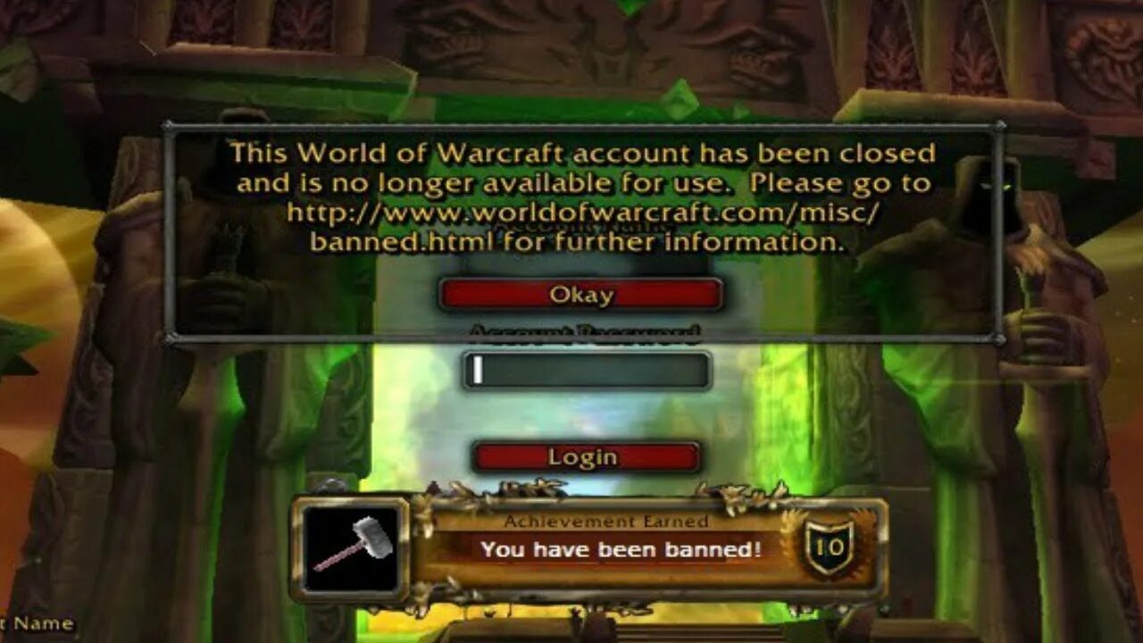Ошибки world of warcraft. Бан world of warcraft. wow classic забанен. бан в ворлд оф варкрафт. бан в вов классик.