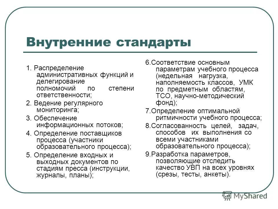 сервис и стандарты обслуживания. повторяемость документа. внутренние стандарты организации. стандарты саморегулируемой организации аудиторов. международные стандарты внутреннего аудита.