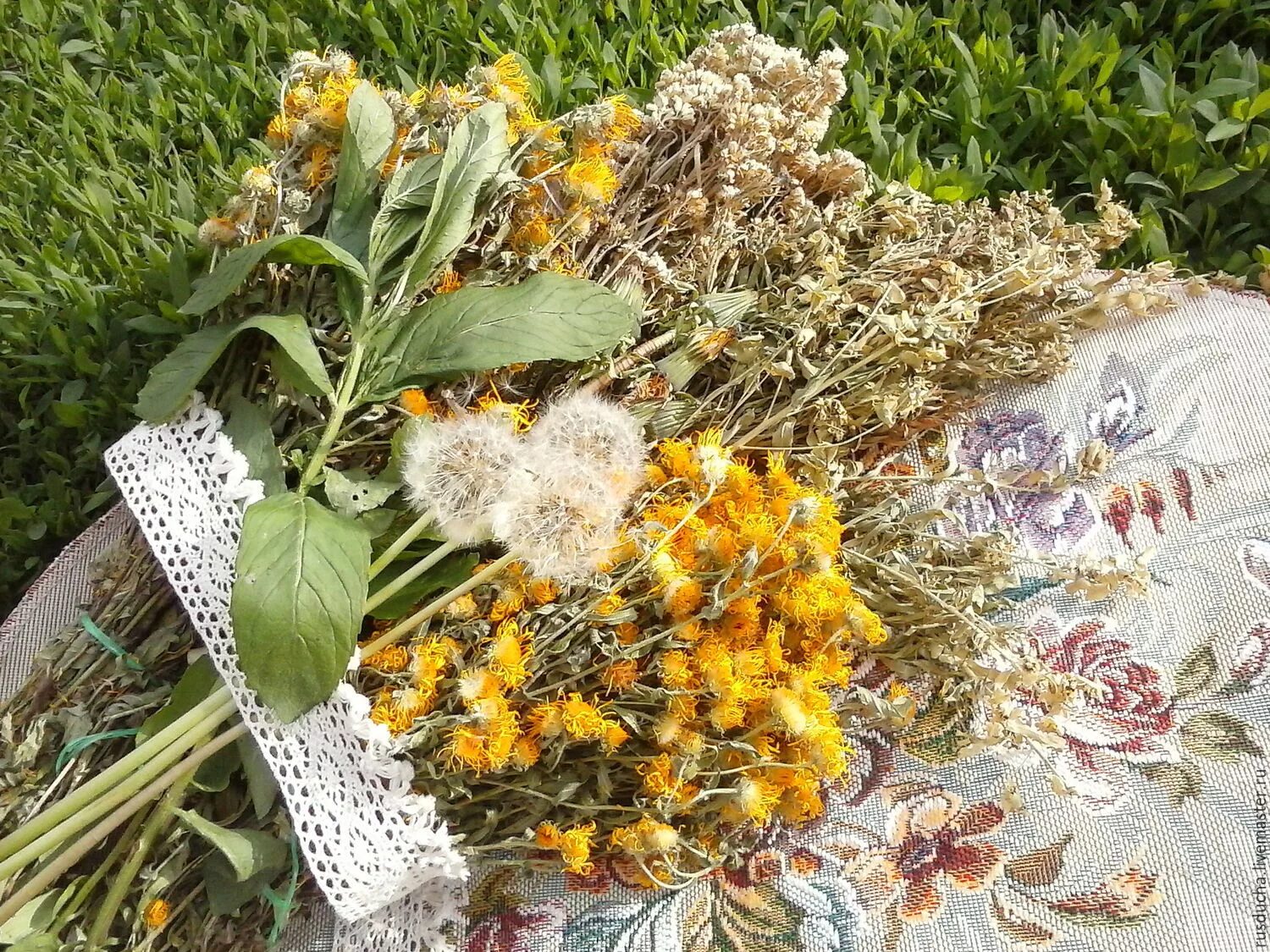 Травяной веник "тысячелистник". Собирание лекарственных растений. Сбор трав. Лаванда лрс. Лекарственные травы.