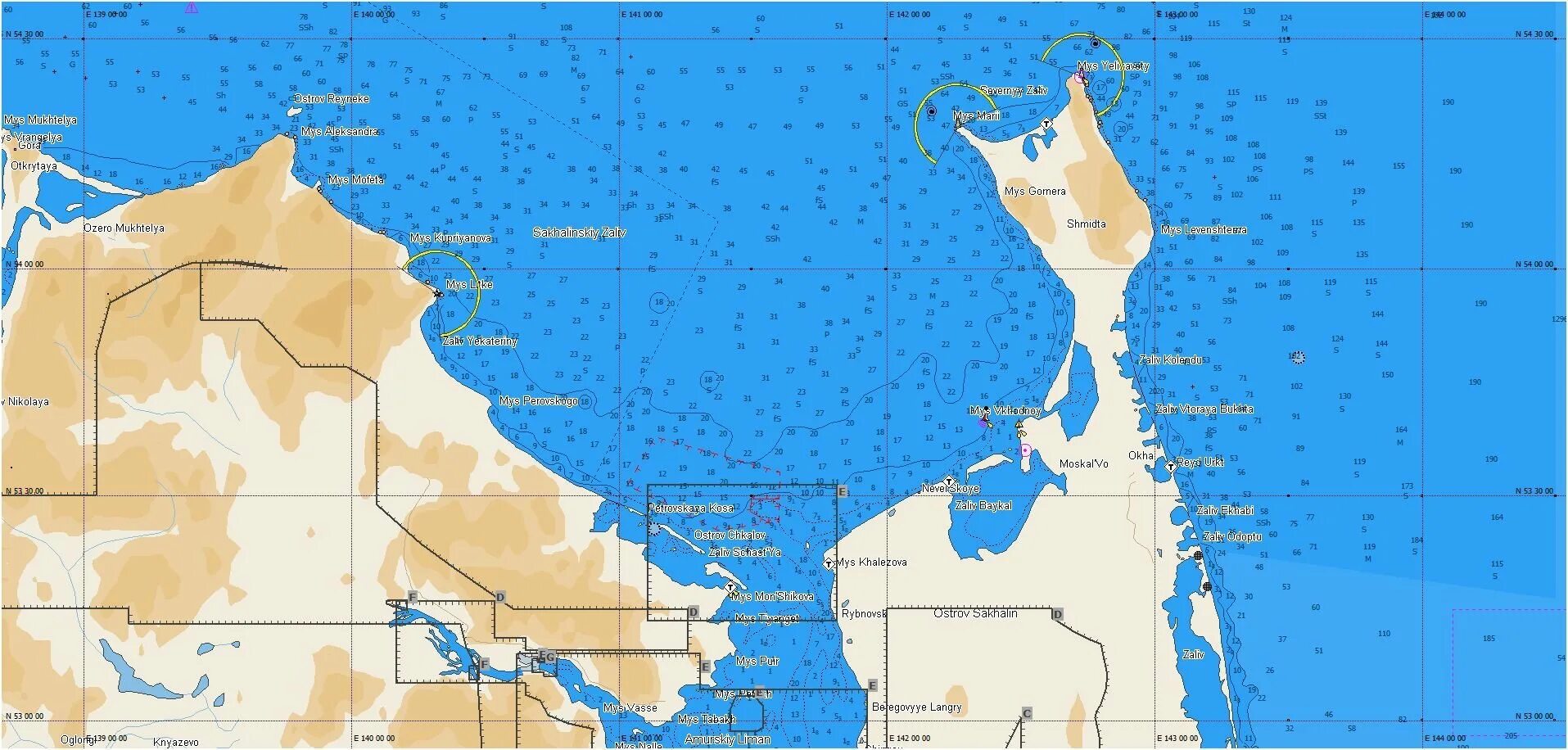 Карта глубин пролива Невельского. Карта глубин Сахалина подробная. Залив Анива карта глубин. Залив Байкал Москальво Сахалин.