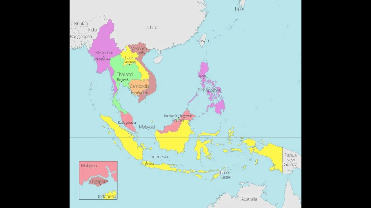 Асеан на карте. Малайзия и АСЕАН. Страны АСЕАН на карте.