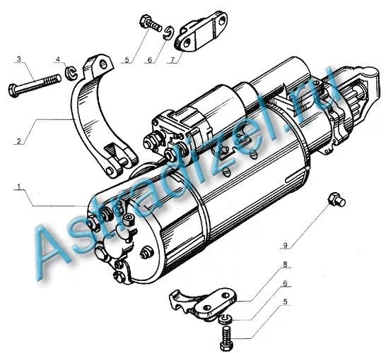 3708000-40. стартер трактора т 16. 3708-40. стартер ямз 238 детали разбор. стартер ст 25.