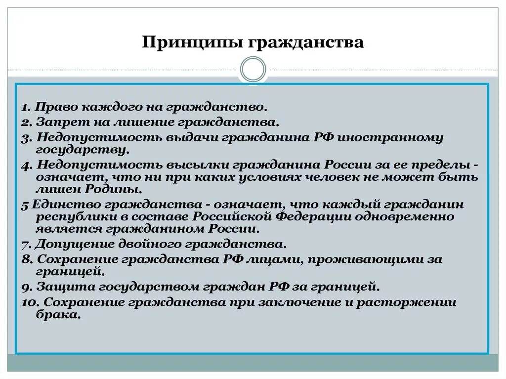 Понятие гражданства россии. Конституционно-правовые принципы гражданство РФ. Основные принципы гражданства РФ. Законодательные принципы гражданства РФ. Термин принципы гражданства.