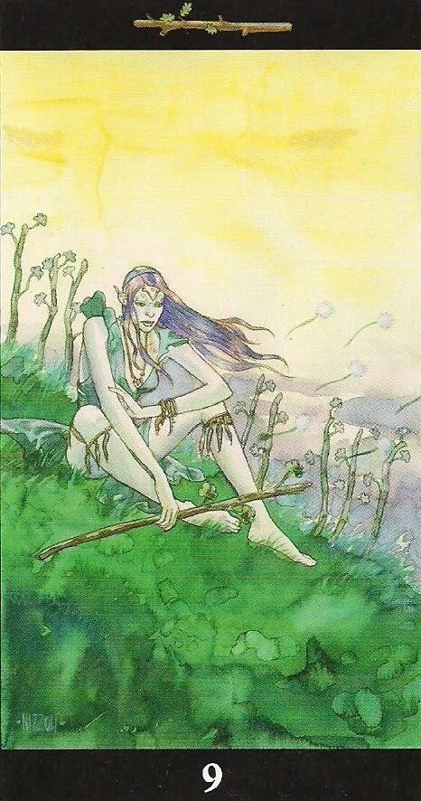 9 жезлов значение в отношениях. 9 жезлов таро. таро магия снов (tarot of the dream enchantress). девятка жезлов таро. 9 жезлов таро райдера уэйта.