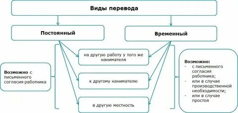 Виды переводов на постоянную работу