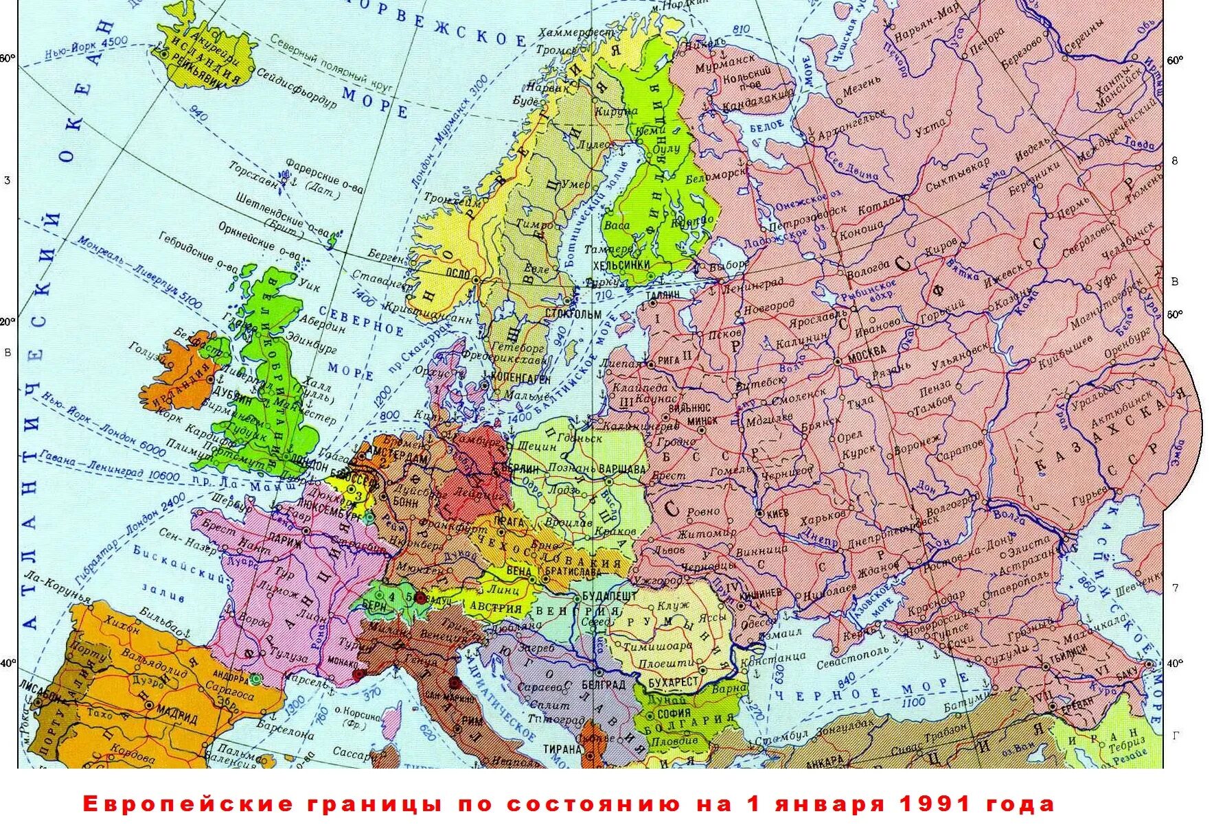 Карта украины 1991 года с городами