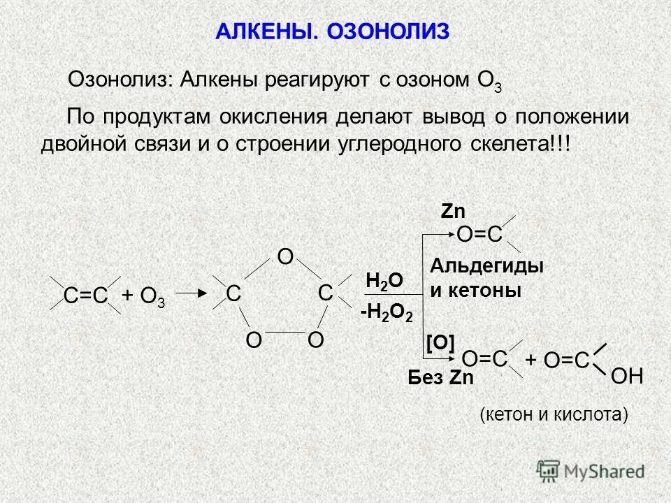 Продукт окисления углеводородов. Восстановительный озонолиз алкенов. Алкены озонолиз. Механизм реакции озонолиз алкена. Озонирование алкенов механизм.