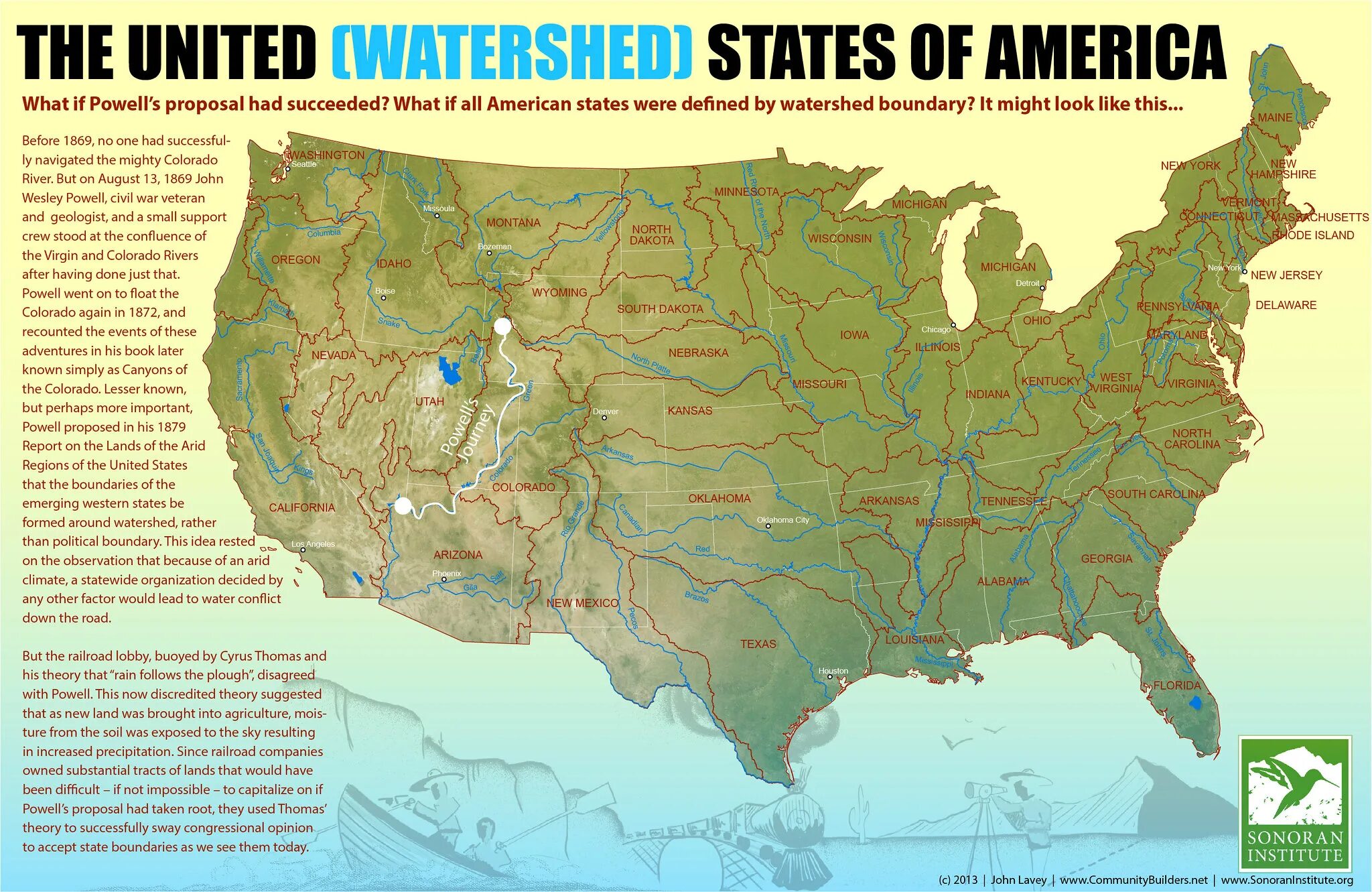 States formed. American Watershed. Джон Уэсли Пауэлл карта. American States Water. USA Map Rivers.