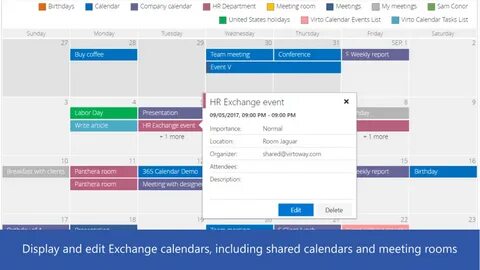 Календарь exchange