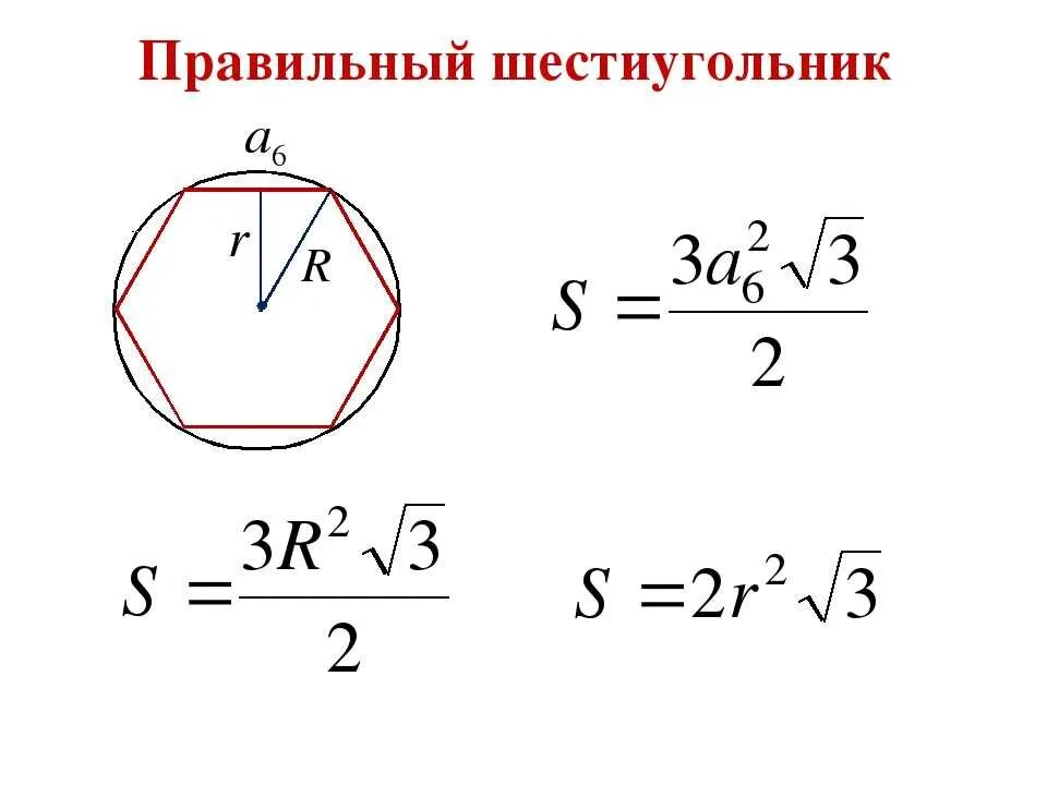 Правильный шестигранник формулы. Правильный шестиугольник свойства описанной окружности. Правильный шестиугольник формулы. Площадь правильного шестиугольника через полупериметр.