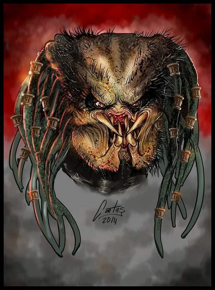 Предатор 2014. Yautja (Predator, Яутжа, хищник). Пасть хищника