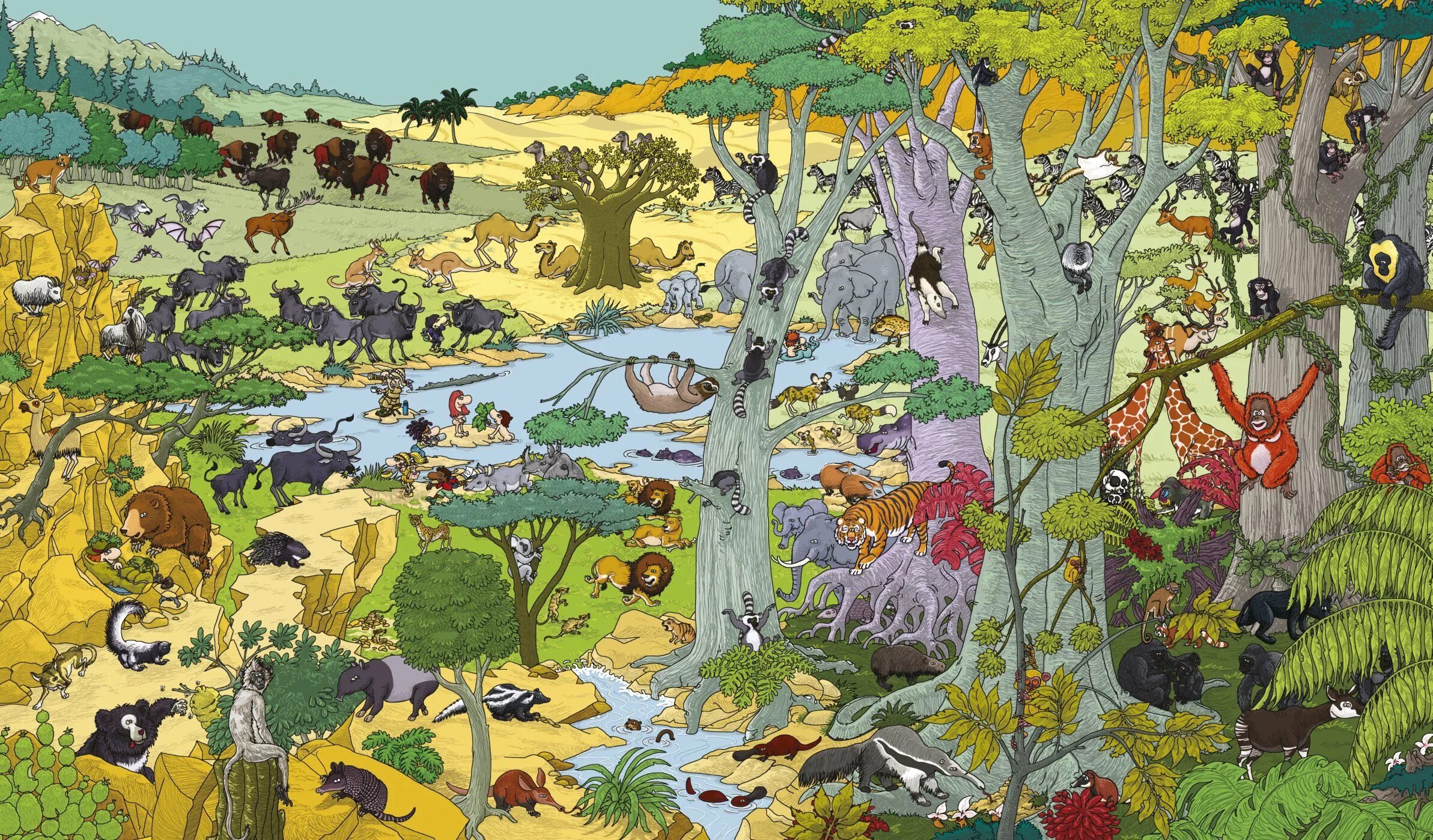 Виммельбух джунгли. Виммельбух животные Африки. Виммельбух сказочный лес. Виммельбух зоопарк. Найди всех животных на картинке 165 уровень