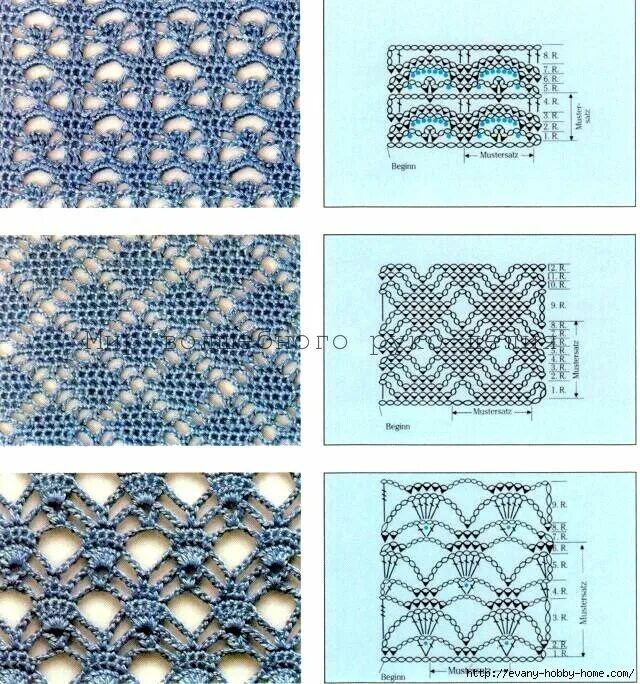 Техника вязания крючком узоры. Узоры крючком. Узоры крючком со схемами. Ажурная сетка крючком. Вязание крючком схемы узоров.