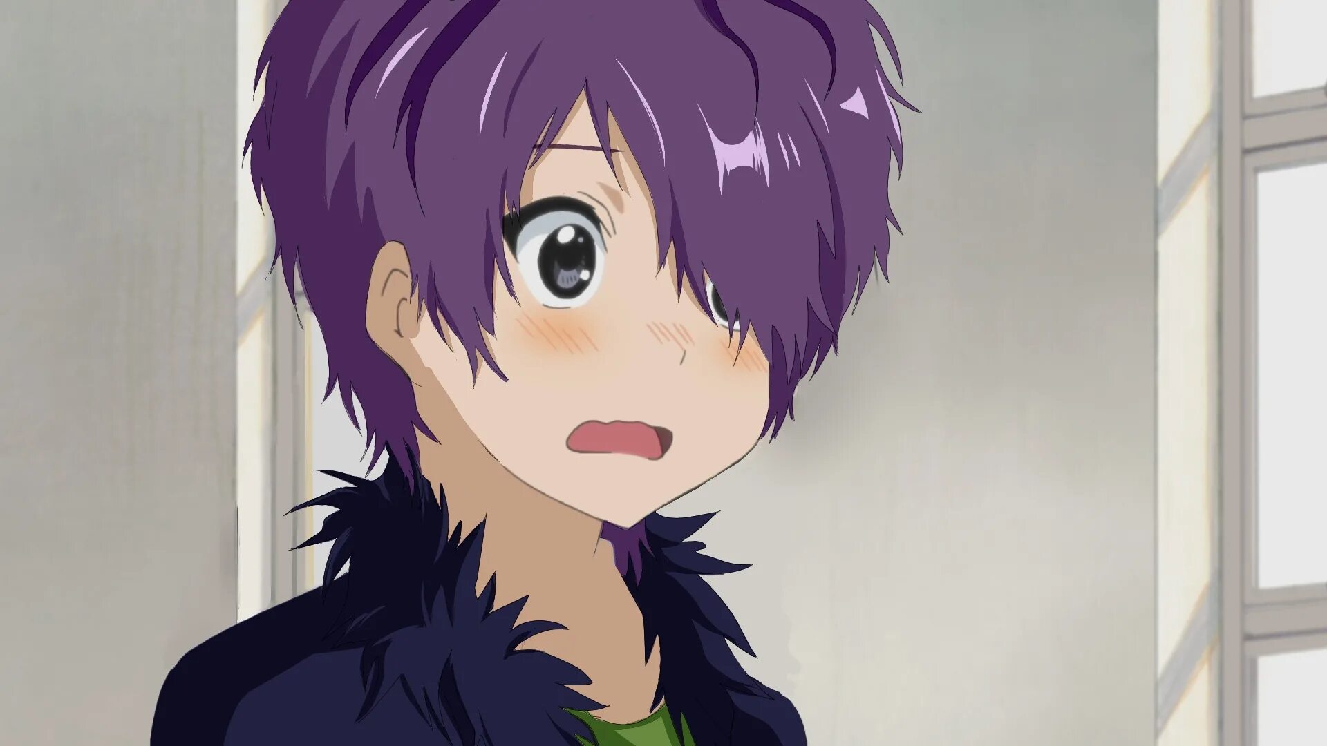 Токийский фиолетовый. Мунэмицу Макуразаки. Мисаки с фиолетовыми волосами. Персонажи с фиолетовыми волосами.
