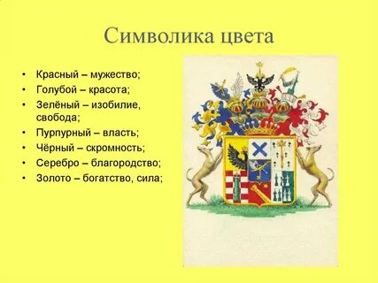 Символы цветов на гербе
