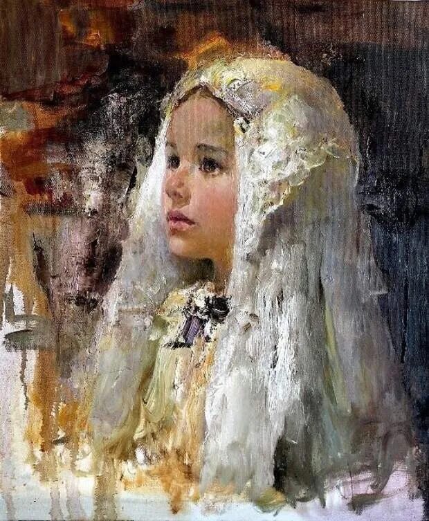 На писанной маслом картине изображена юная девушка. Портрет девушки с пионами картина. Картина девушка на берегу с деревом. Екатерина захваткина картины. Пишем маслом.