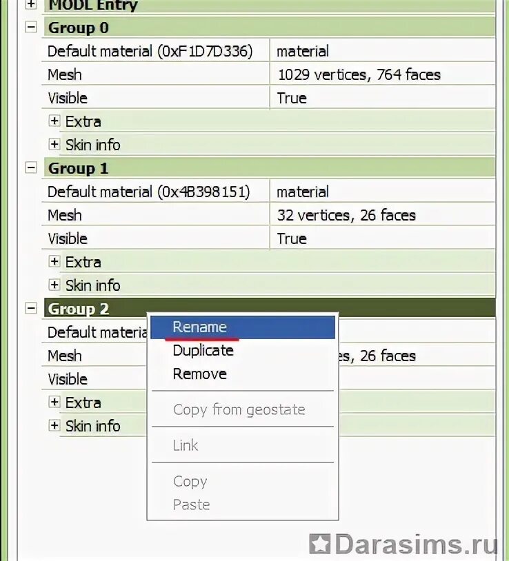 Default group. Default group
