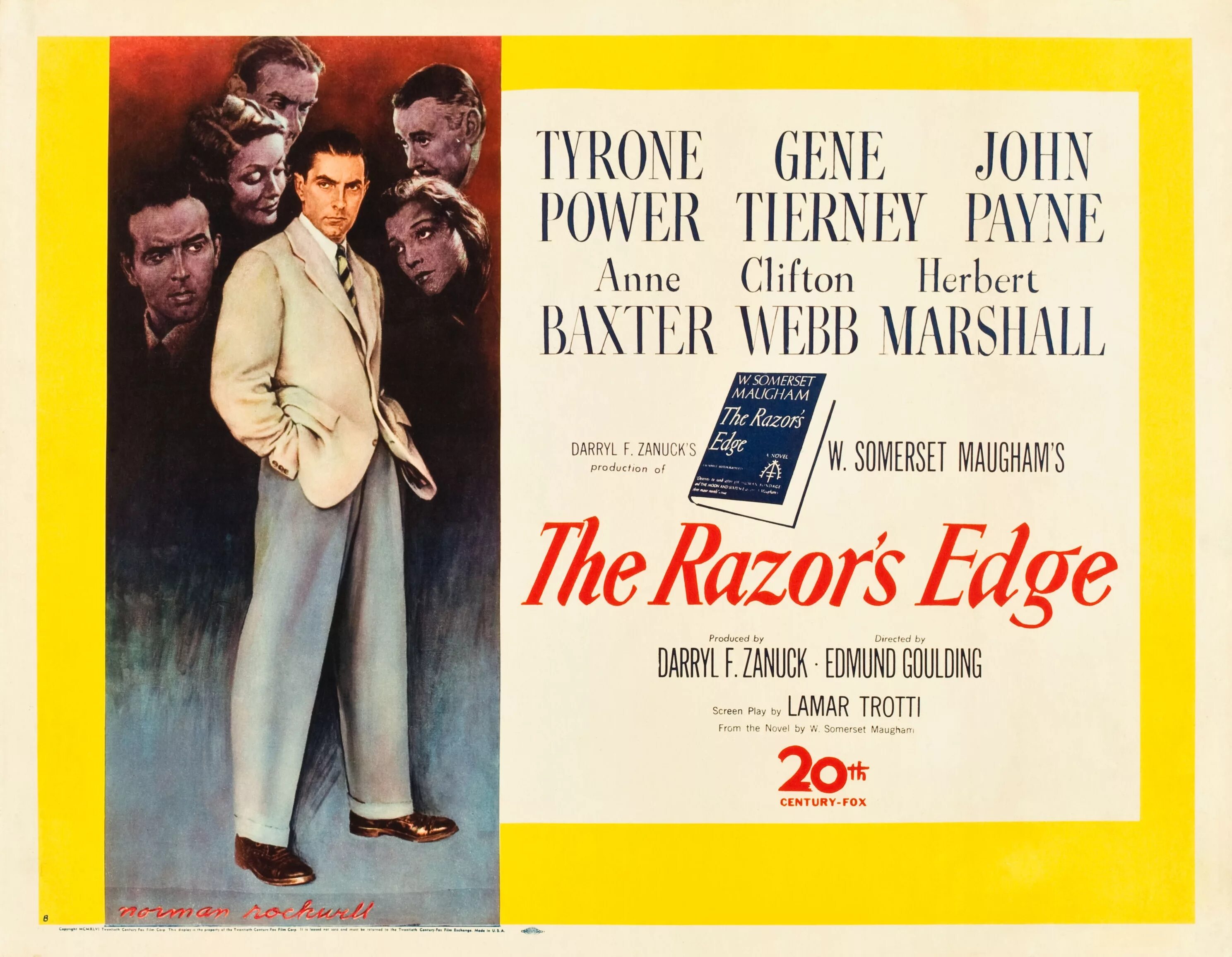 The razor s edge. The razor&#039;s edge, 1946. william somerset maugham - the razor’s edge.