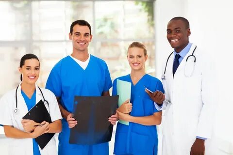 She works in the hospital