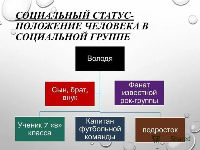 мои социальные статусы и роли. иерархия социальных статусов. предписанный статус личности. социальный статус брата. статус человека в проекте.
