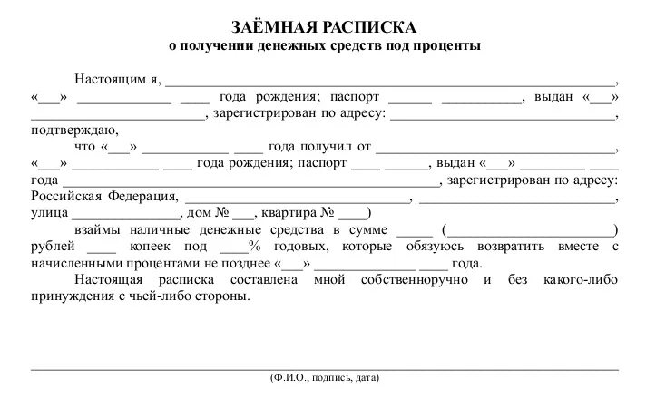 Расписка о получении денег под проценты образец. Расписка в получении денег с процентами образец. Как правильно написать расписку о получении денег в долг под проценты. Образец расписки о займе денежных средств образец.