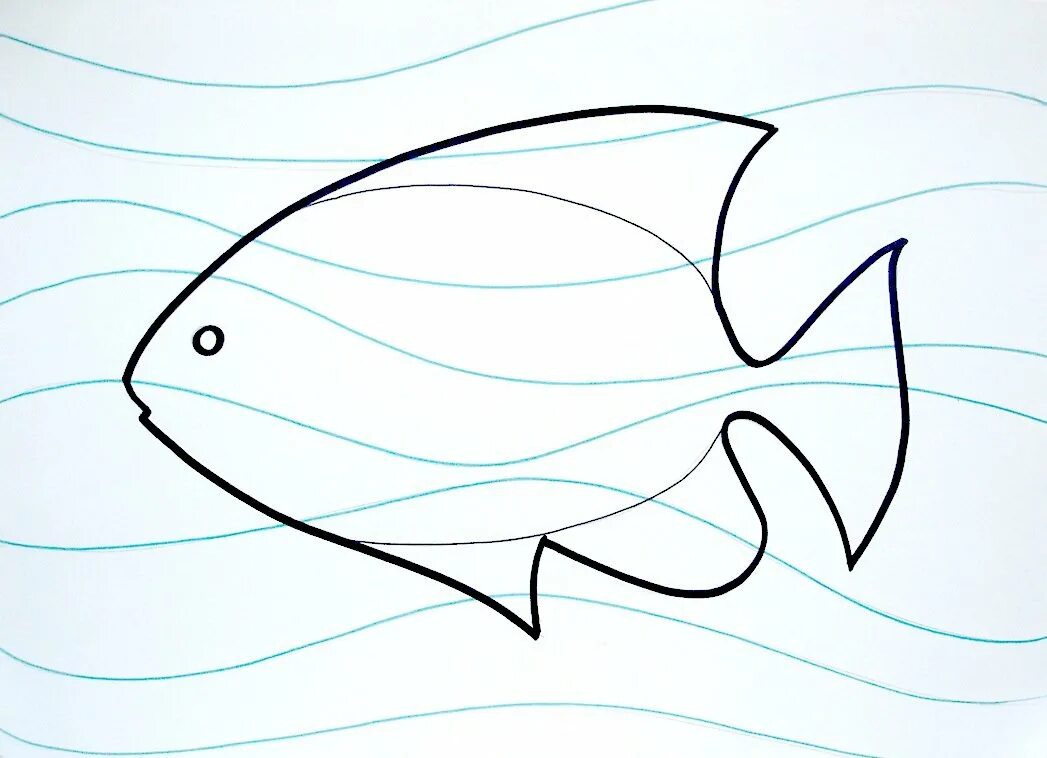 Была рыбка простая. Рыба рисунок. Рыбка карандашом. Рисование для детей рыбы. Рыбки для срисовки.
