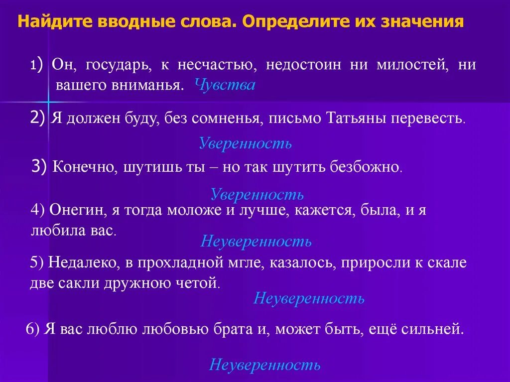 Вводные слова. Вводные предложения. Текст с вводными словами. Предложения с вводными словами.