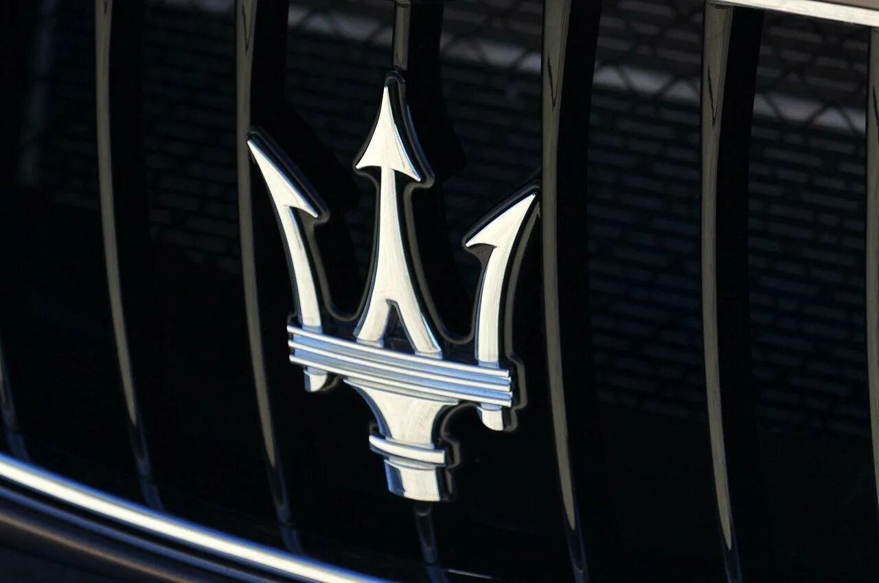 Blue Car Emblem Maserati Classic Cars