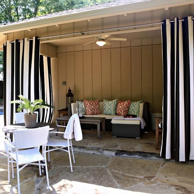 шторы на террасу. шторы для уличной веранды. диван из ротанг verona (v002). штора для открытой веранды. тюль на террасе.