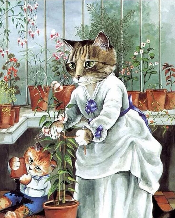 Кот и хозяйка. Vicky mount художник. Картины с девочки с рыжим котом. Дама с рыжим котом. Картины с кошками.