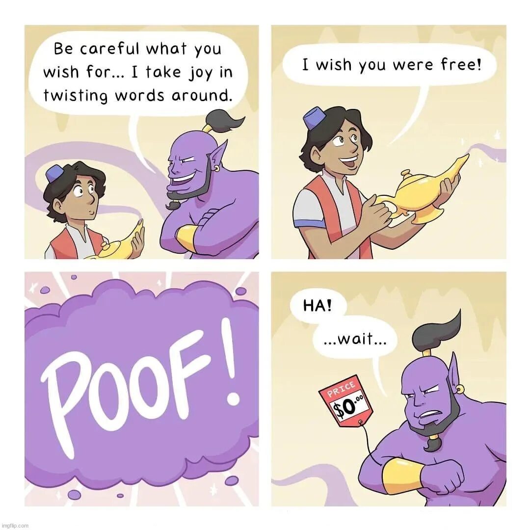 Meme words. Аладдин комикс. word meme. рикки хокинс. be careful what you wish for.