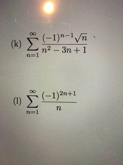 Г 1 2n 1. ((-1)^N)*((N^(1/2))/(N+1)). Сигма (1+n)^3/3^(n+2). Σ бесконечность n=1 (n+1/2n+3). (-1)^(N+1)*((3n-1)/(3n+2))^n сходимость.