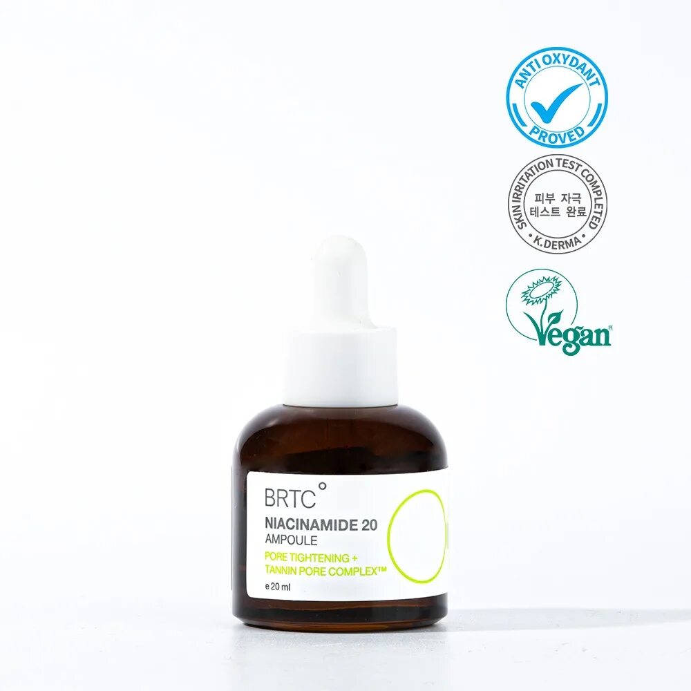 Serum Niacinamide с ниацинамидом 20%. BRTC Vitamin c-20 сыворотка. Корейские сыворотки с ниацинамидом. BRTC Niacinamide 20.