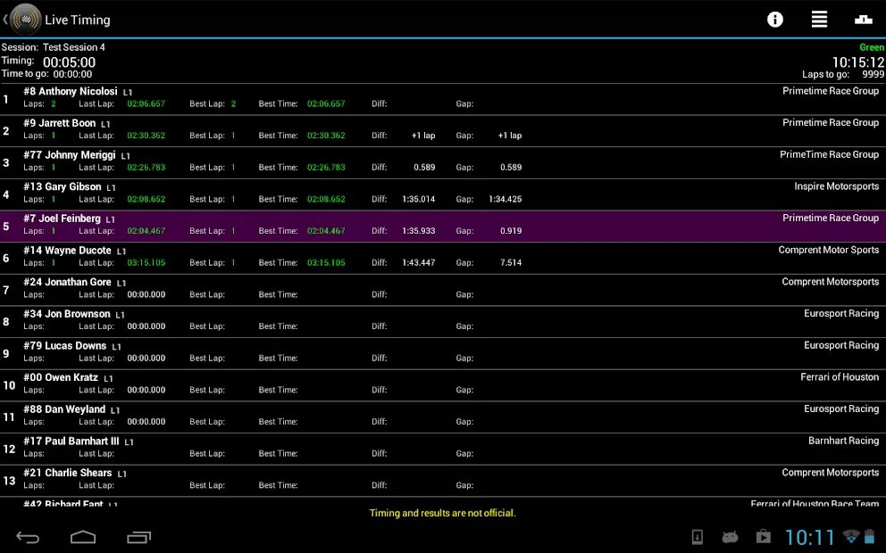 Lived какое время. Monitoring версии v. 2.13. Live timing. Car Android Monitor.