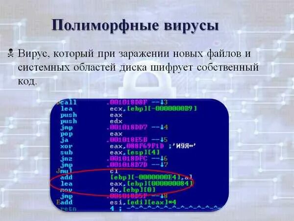 Code virus. Полиморфные вирусы. Полиморфизм компьютерных вирусов. Компьютерный вирус код. Полиморфный вирус пример.