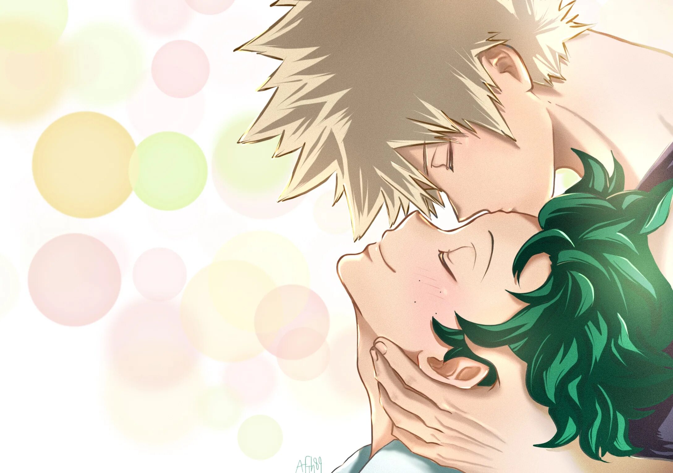 Sfw bakudeku kiss