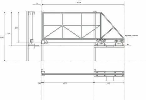 Изготовление откатных ворот своими руками чертежи (109 фото) .