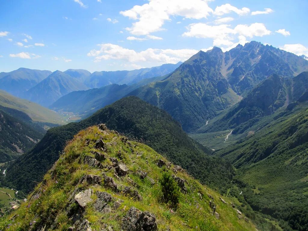 Ледник Танацете. Панорама Дигория. Горная Страна. Кам (Горная Страна).