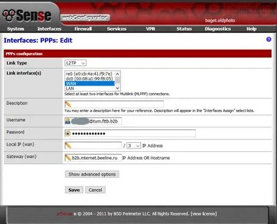 L2tp pfsense