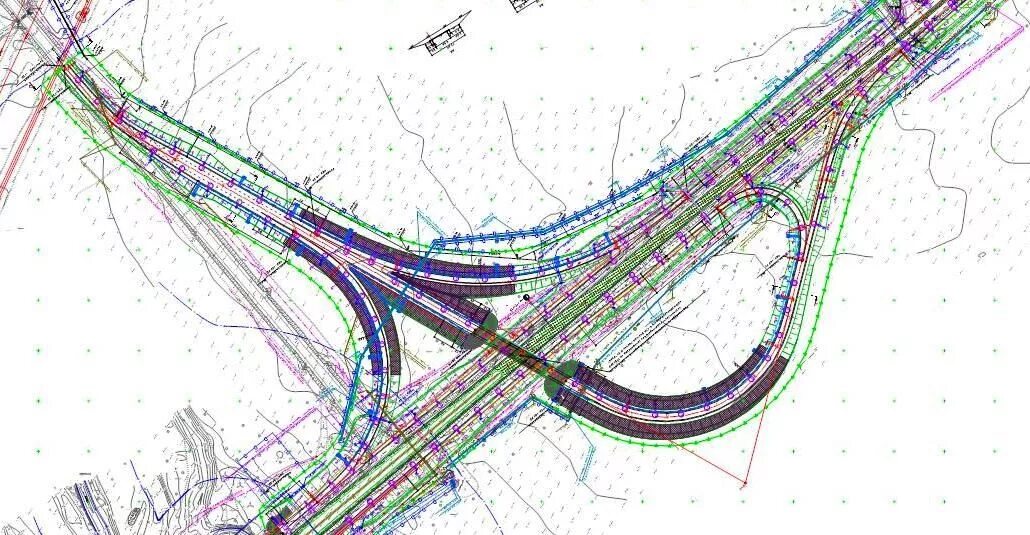 Транспортная развязка по типу труба. Линия примыкания. Перекресток с 2 разделительными полосами. Планка примыкания боковое фальц. Линия примыкания.