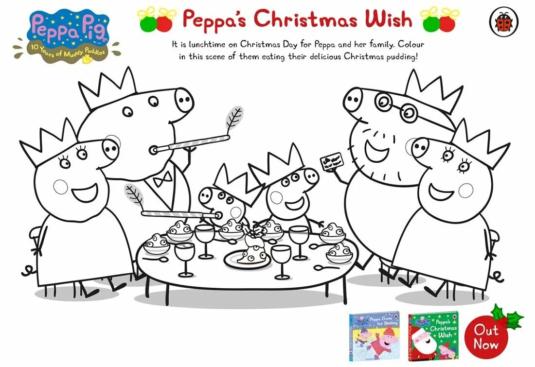 Peppa Pig Christmas. Картинки Свинка Пеппа раскраска. Peppa's Christmas чб. Peppa Pig Family Christmas. Peppa worksheet